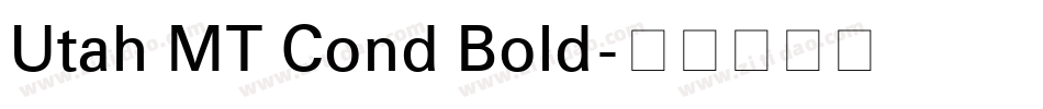 Utah MT Cond Bold字体转换